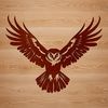 Beautiful Bird Silhouette Vector Realistic illustration of a majestic owl in flight, with detailed feathers and subtle texture.