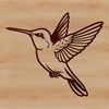 Wild Bird Silhouette with Movement An artistic representation of a wild bird with iridescent feathers, showcasing its flying motion.
