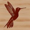 Close-up illustration of a hummingbird's face and body, showcasing its iridescent feathers and sharp beak.
