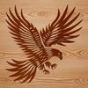 A detailed illustration of a majestic eagle in flight.