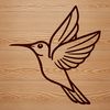Colorful Feathered Flier SVG Graphic A detailed illustration of a hummingbird in flight, showcasing its distinctive feathers and wings.