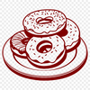 Delicious Donut Design in Vector Format A digital representation of a classic dessert donut in vector format.