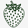 Delicious Strawberry Graphic Design Asset A digital illustration of a ripe strawberry, suitable for use in various design projects.