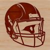 American Football Graphic Design An illustration of a football helmet, representing the sport of American football.