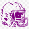 Free Vector Football Logo An American football with laces and a prominent logo on the helmet.