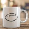 Stylized American Sports Ball Design A stylized illustration of an American football with laces, suitable for vector art and clip art.