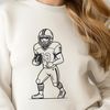 Football Silhouette Design An illustration of an American football with intricate details, suitable for vector design and cutting machine projects.