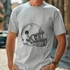 American Football Vector Art Design A detailed illustration of a football helmet and ball in the style of vector art.