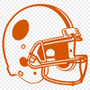Bold American Football Equipment Illustration American football equipment with helmet and pads in bold design.