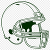 A stylized illustration of a football with laces and padding, symbolizing the sport of American Football.