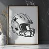 Sports Icon SVG Design A high-resolution SVG illustration of an American football with a prominent football helmet.