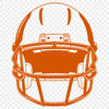 Football Illustration for Designers A detailed illustration of a football helmet with an American football in the center, perfect for designers and crafters.