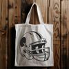Football Silhouette with Helmet A simple illustration of an American football with a helmet.