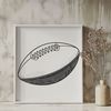 Vector Ball Design SVG A detailed illustration of an American football, suitable for digital design and cutting machine projects.