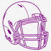 Football Icon A detailed illustration of an American football with a prominent football helmet, suitable for various design projects.