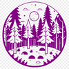 Nature's Canopy Delight An intricately designed vector image of a forest ecosystem featuring multiple tree species.