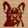 Cute Cartoon Dog Head SVG Clip Art A cartoon French Bulldog head illustration in vector format.