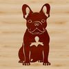 French Bulldog Illustration in SVG Format A cartoon style illustration of a seated animal, depicted as a French bulldog, created using scalable graphics.