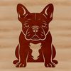 French Bulldog Clip Art Design A vector illustration of a sitting French Bulldog dog in various poses.