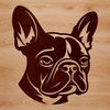 Cute French Dog Head Design An adorable vector design of a French Bulldog's face.