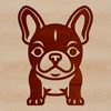 Cute French Bulldog Breed Vector Graphic A sitting French bulldog breed dog animal in vector format.