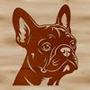 Vector Graphic of a French Bulldog's Face French Bulldog head illustration, a vector art design.