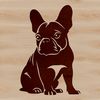 Sitting Bully Breed Clip Art Vector A sitting French Bulldog with wrinkles and a calm expression, suitable as vector art for personal or commercial projects.