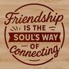 A vector graphic quote about the importance of friendship, suitable for personal or commercial use with a cutting machine.