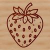 Beautiful Strawberry SVG Graphic A high-quality illustration of a single strawberry with detailed texture.