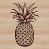 Free SVG Pineapple Graphic A stylized illustration of a pineapple fruit in various digital formats including SVG.