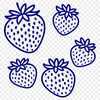 Beautiful Red Strawberry Design A digital illustration of a ripe red strawberry with green leaves, suitable for various design applications.