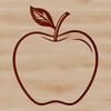 Red Fruit Illustration in Vector Format A digital representation of a red apple in vector format.
