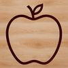 Fresh Green Apple Clip Art A green apple with a stem and leaves, suitable for use in graphic design and digital art.