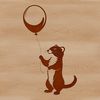 Ferret Silhouette for Cricut and Laser Cutters A playful ferret illustration in vector format, suitable for commercial and personal projects.