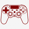 High-Quality SVG Gaming Controller A high-quality SVG representation of a video game controller with buttons and directional controls.