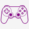 Beautiful Gamepad Design SVG Icon A digital game controller with buttons and joysticks, ideal for vector graphics and cutting machine designs.