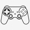 Ergonomic Game Controller SVG Icon SVG icon of a video game controller with ergonomic design, ideal for graphic designs and vector artwork templates.