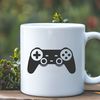Free Vector Gamepad Clip Art An electronic video game input device featuring directional pad, face buttons, and analog sticks.