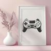 Beautiful SVG Video Game Controller Design An SVG illustration of a video game controller, suitable for cutting or engraving with Cricut or laser cutter.