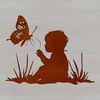 Free Vector Insect Clip Art A colorful butterfly in flight, depicted in a vector silhouette style.