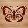 Mid-Flight Insect Vector Art A vector graphic of a single butterfly in mid-flight, suitable for various design applications.