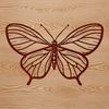 Colorful Butterfly Silhouette Design A colorful butterfly with outstretched wings, designed as vector art for digital use.