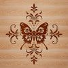 Vibrant Butterfly Design for Gardening A colorful butterfly design featuring intricate details, ideal for use in gardening or as clip art.