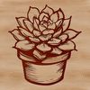 Thick-Leafed Cactus Design Vector illustration of a desert plant with thick fleshy leaves.