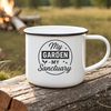 Gardening quotes and phrases illustrated in a simple, modern vector style for various applications.