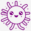 Detailed Vector Bacterial Structure Illustration of a single bacterium cell with detailed features.