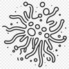Beautiful Bacterial Cell Vector Art Microscopic representation of a single bacterium cell in vector format.