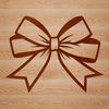 Decorative Loop Bow Clip Art A decorative bow made up of loops and curves, ideal for decorating gifts or presents.