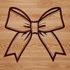 Tied with Love Ribbon Illustration A simple illustration of a bow tied with ribbon, suitable for crafting and gift decoration.