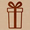 A digital illustration of a gift box with a ribbon tied around it.